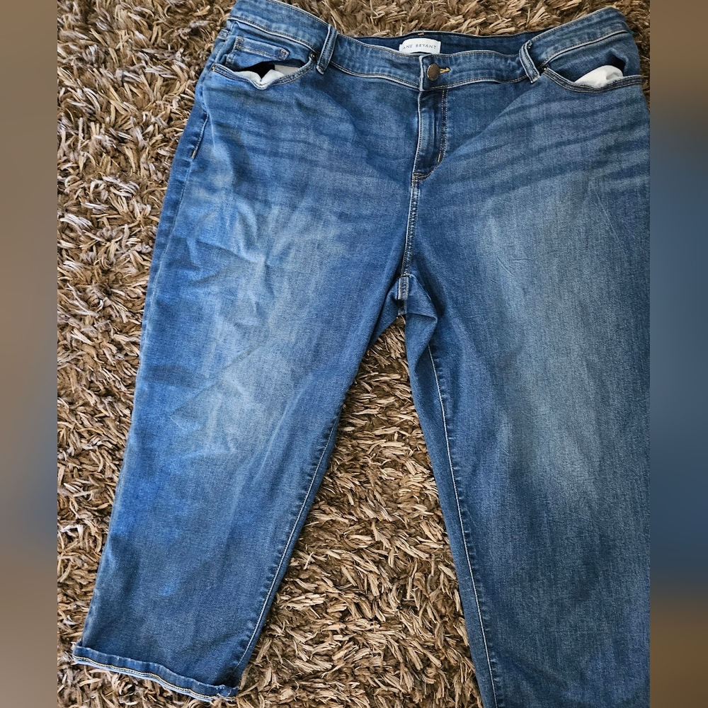 Lane Bryant Mid-Wash Cropped Jeans - Picture 8 of 9